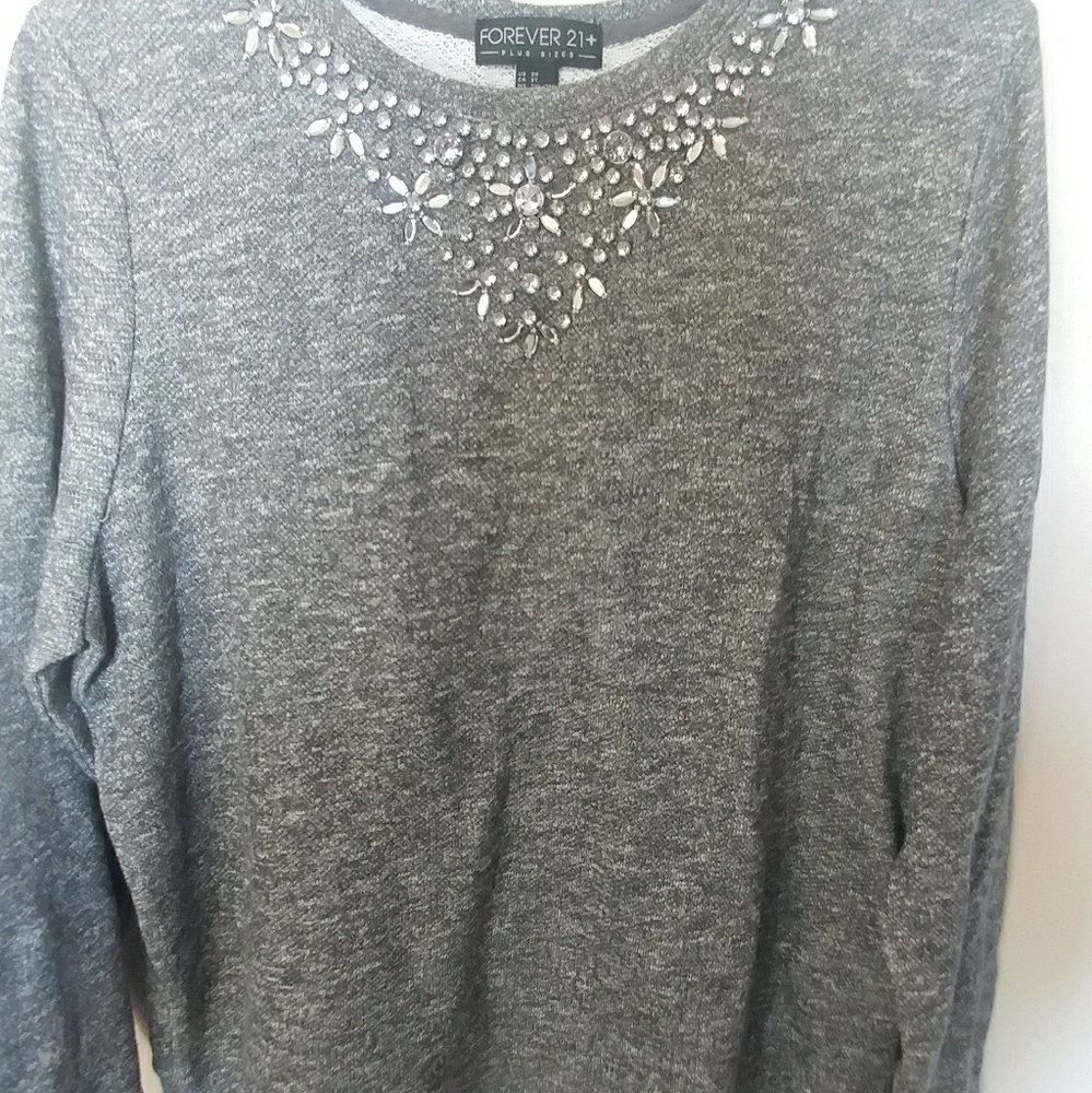 Plus size forever 21 blingy sweater